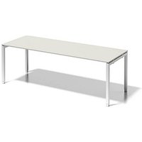 BISLEY Cito höhenverstellbarer Schreibtisch grauweiß, verkehrsweiß rechteckig, 4-Fuß-Gestell weiß 220,0 x 80,0 cm BISLEY Cito höhenverstellbarer Schreibtisch grauweiß, verkehrsweiß rechteckig, 4-Fuß-Gestell weiß 220,0 x 80,0 cm von Bisley
