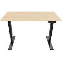 BISLEY E-StarterTech elektrisch höhenverstellbarer Schreibtisch ahorn rechteckig, T-Fuß-Gestell schwarz 140,0 x 80,0 cm BISLEY E-StarterTech elektrisch höhenverstellbarer Schreibtisch ahorn rechteckig, T-Fuß-Gestell schwarz 140,0 x 80,0 cm von Bisley