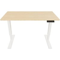 BISLEY E-StarterTech elektrisch höhenverstellbarer Schreibtisch ahorn rechteckig, T-Fuß-Gestell weiß 140,0 x 80,0 cm BISLEY E-StarterTech elektrisch höhenverstellbarer Schreibtisch ahorn rechteckig, T-Fuß-Gestell weiß 140,0 x 80,0 cm von Bisley