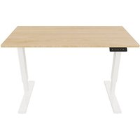BISLEY E-StarterTech elektrisch höhenverstellbarer Schreibtisch kendal eiche rechteckig, T-Fuß-Gestell weiß 120,0 x 60,0 cm BISLEY E-StarterTech elektrisch höhenverstellbarer Schreibtisch kendal eiche rechteckig, T-Fuß-Gestell weiß 120,0 x 60,0 cm von Bisley