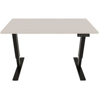 BISLEY E-StarterTech elektrisch höhenverstellbarer Schreibtisch lichtgrau rechteckig, T-Fuß-Gestell schwarz 140,0 x 80,0 cm BISLEY E-StarterTech elektrisch höhenverstellbarer Schreibtisch lichtgrau rechteckig, T-Fuß-Gestell schwarz 140,0 x 80,0 cm von Bisley