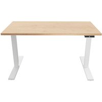 BISLEY E-WonderTech elektrisch höhenverstellbarer Schreibtisch ahorn rechteckig, T-Fuß-Gestell weiß 160,0 x 60,0 cm BISLEY E-WonderTech elektrisch höhenverstellbarer Schreibtisch ahorn rechteckig, T-Fuß-Gestell weiß 160,0 x 60,0 cm von Bisley