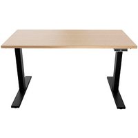 BISLEY E-WonderTech elektrisch höhenverstellbarer Schreibtisch kendal eiche rechteckig, T-Fuß-Gestell schwarz 140,0 x 80,0 cm BISLEY E-WonderTech elektrisch höhenverstellbarer Schreibtisch kendal eiche rechteckig, T-Fuß-Gestell schwarz 140,0 x 80,0 cm von Bisley