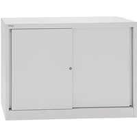 BISLEY Schiebetürenschrank ECO, SD12081S645 lichtgrau 1 Fachboden 120,0 x 43,0 x 83,9 cm von Bisley