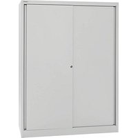 BISLEY Schiebetürenschrank ECO, SD12173S645 lichtgrau 3 Fachböden 120,0 x 43,0 x 163,7 cm von Bisley