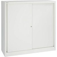 BISLEY Schiebetürenschrank ECO, SD12112S696 verkehrsweiß 2 Fachböden 120,0 x 43,0 x 118,1 cm von Bisley