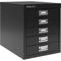 BISLEY MultiDrawer™ L125 Schubladenschrank schwarz mit 5 Schubladen 27,9 x 38,0 x 32,5 cm von Bisley