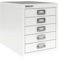 BISLEY MultiDrawer™ L125 Schubladenschrank verkehrsweiß 5 Schubladen 27,9 x 38,0 x 32,5 cm von Bisley