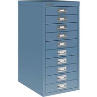 BISLEY MultiDrawer™ L2910 Schubladenschrank blau 10 Schubladen 27,8 x 38,0 x 59,0 cm von Bisley