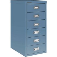 BISLEY MultiDrawer™ L296 Schubladenschrank blau 6 Schubladen 27,8 x 38,0 x 59,0 cm von Bisley