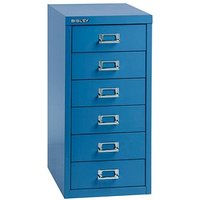 BISLEY MultiDrawer™ L296 Schubladenschrank blau 6 Schubladen 27,8 x 38,0 x 59,0 cm von Bisley