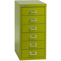 BISLEY MultiDrawer™ L296 Schubladenschrank grün 6 Schubladen 27,8 x 38,0 x 59,0 cm von Bisley