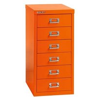 BISLEY MultiDrawer™ L296 Schubladenschrank orange mit 6 Schubladen 27,8 x 38,0 x 59,0 cm von Bisley