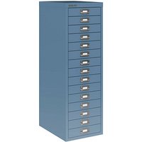 BISLEY MultiDrawer™ L3915 Schubladenschrank blau 15 Schubladen 27,8 x 38,0 x 85,7 cm von Bisley