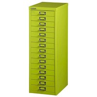 BISLEY MultiDrawer™ L3915 Schubladenschrank grün mit 15 Schubladen 27,8 x 38,0 x 85,7 cm von Bisley