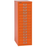 BISLEY MultiDrawer™ L3915 Schubladenschrank orange 15 Schubladen 27,8 x 38,0 x 85,7 cm von Bisley