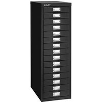 BISLEY MultiDrawer™ L3915 Schubladenschrank schwarz 15 Schubladen 27,8 x 38,0 x 85,7 cm von Bisley