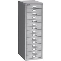 BISLEY MultiDrawer™ L3915 Schubladenschrank silber 15 Schubladen 27,8 x 38,0 x 85,7 cm von Bisley