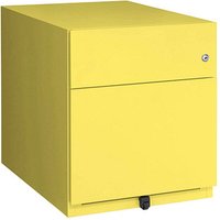 BISLEY Note Rollcontainer gelb 2 Auszüge 42,0 x 56,5 x 49,5 cm von Bisley