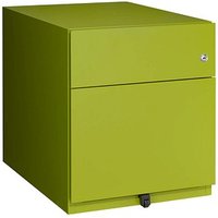 BISLEY Note Rollcontainer grün 2 Auszüge 42,0 x 56,5 x 49,5 cm von Bisley