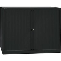 BISLEY Rollladenschrank schwarz 2 Fachböden 120,0 x 43,0 x 103,0 cm von Bisley