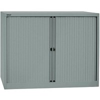 BISLEY Rollladenschrank silber 2 Fachböden 120,0 x 43,0 x 103,0 cm von Bisley