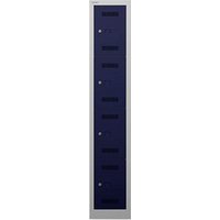 BISLEY Schließfachschrank MonoBloc ML03S4 lichtgrau, oxfordblau ML03S4505, 4 Schließfächer 32,2 x 50,0 x 170,0 cm von Bisley