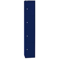 BISLEY Schließfachschrank oxfordblau CLK124639, 4 Schließfächer 30,5 x 30,5 x 180,2 cm von Bisley