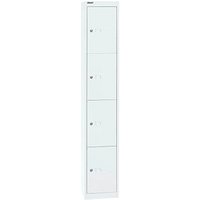 BISLEY Schließfachschrank verkehrsweiß CLK184696, 4 Schließfächer 30,5 x 45,7 x 180,2 cm BISLEY Schließfachschrank verkehrsweiß CLK184696, 4 Schließfächer 30,5 x 45,7 x 180,2 cm von Bisley