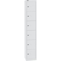 BISLEY Schließfachschrank verkehrsweiß CLK186696, 6 Schließfächer 30,5 x 45,7 x 180,2 cm BISLEY Schließfachschrank verkehrsweiß CLK186696, 6 Schließfächer 30,5 x 45,7 x 180,2 cm von Bisley