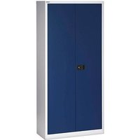 BISLEY Stahlschrank Universal E722A03505 lichtgrau, oxofordblau 91,4 x 40,0 x 180,6 cm, aufgebaut von Bisley