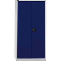 BISLEY Stahlschrank Universal E722A03G505 lichtgrau, oxofordblau 91,4 x 40,0 x 180,6 cm, aufgebaut von Bisley