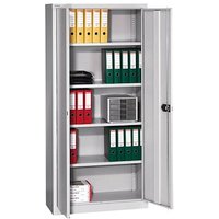 BISLEY Stahlschrank Universal E782A0445645 lichtgrau 91,4 x 40,0 x 195,0 cm, aufgebaut von Bisley