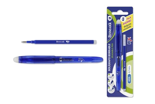 Bismark Radierbarer Kugelschreiber, Blau, mit Kappe und Nachfüllpackung Bismark Radierbarer Kugelschreiber, Blau, mit Kappe und Nachfüllpackung von Bismark
