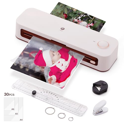 Bisofice Laminiergerät A4 mit 30 Stück Laminierfolien für A4 A5 A6, 6 in 1 Laminiergerät mit Papierschneider und Eckenrunder, Locher, Ring, für Büro, Zuhause, Restaurants, Schule Bisofice Laminiergerät A4 mit 30 Stück Laminierfolien für A4 A5 A6, 6 in 1 Laminiergerät mit Papierschneider und Eckenrunder, Locher, Ring, für Büro, Zuhause, Restaurants, Schule von Bisofice