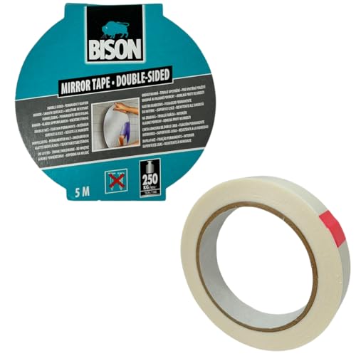 Bison Montage Klebeband 5 Meter doppelseitig Spiegel Tape extra stark kleben statt bohren, 250KG Tragkraft 5M x 2 cm, Bison Montage Klebeband 5 Meter doppelseitig Spiegel Tape extra stark kleben statt bohren, 250KG Tragkraft 5M x 2 cm, von Bison