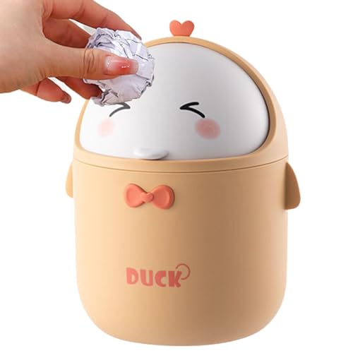 Bitong Mini-Korbkorb, Mülleimer | Mülleimer | Cartoon-Tisch-Mülleimer mit Deckel, Tisch-Mülleimer für die Küche Bitong Mini-Korbkorb, Mülleimer | Mülleimer | Cartoon-Tisch-Mülleimer mit Deckel, Tisch-Mülleimer für die Küche von Bitong
