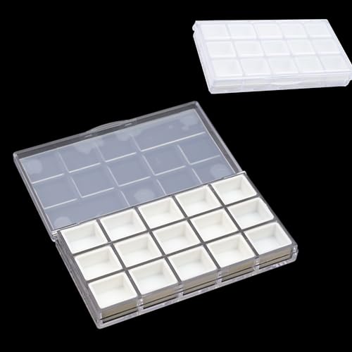 Bitray Aquarell-Palettenbox, klein, 15 Mulden, luftdicht, transparente Palette mit Deckel für Aquarell- und Ölfarbe Bitray Aquarell-Palettenbox, klein, 15 Mulden, luftdicht, transparente Palette mit Deckel für Aquarell- und Ölfarbe von Bitray