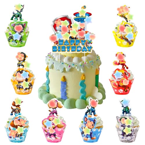 49 Stück Dog Tortendekoration Set, Kuchen Deko Cupcake Wrapper Cartoon Cupcake Deko Muffin Deko Kindergeburtstag Party Geburtstag 49 Stück Dog Tortendekoration Set, Kuchen Deko Cupcake Wrapper Cartoon Cupcake Deko Muffin Deko Kindergeburtstag Party Geburtstag von Biuebinc