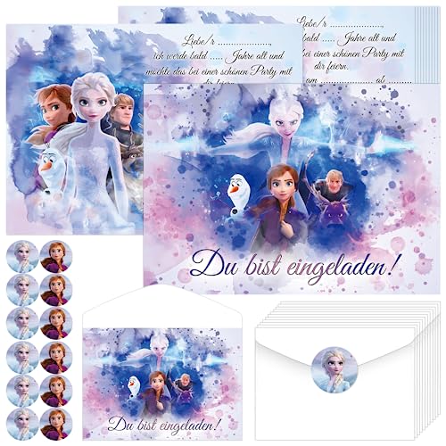 Biuebinc 12 Stück Einladungskarten Kindergeburtstag Junge Mädchen, Einladungskarten Geburtstag Kinder, Partyeinladungen von Biuebinc