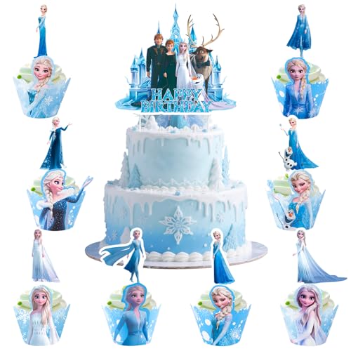 Tortendekoration Set, Kuchen Deko Cupcake Wrapper Cartoon Cupcake Deko Muffin Deko Kindergeburtstag Party Geburtstag Supplies Tortenaufleger von Biuebinc
