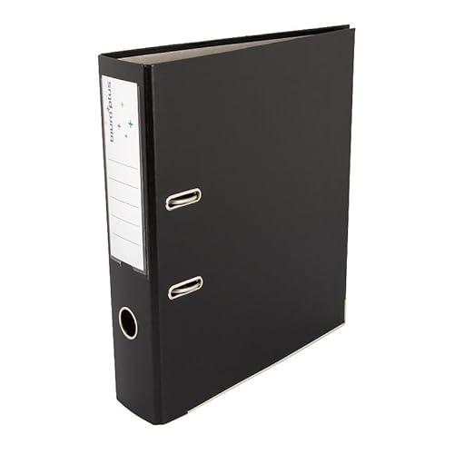 Ordner Aktenordner Briefordner Büroordner Pappordner Schlitzordner DIN A4 Aktenordner 7,5 cm breit Biuro Plus A4/75mm - Schwarz von Biuro Plus