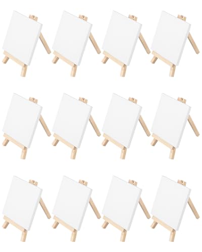Bixury 12 Stück Mini Leinwand mit Mini Staffelei Set Kleine Holz Dreieck Staffelei Holz Dekoration Staffelei 10x10cm Tischstaffelei Holz Mini-Leinwände für Malerei zum Zeichnen Tisch Deko Basteln Bixury 12 Stück Mini Leinwand mit Mini Staffelei Set Kleine Holz Dreieck Staffelei Holz Dekoration Staffelei 10x10cm Tischstaffelei Holz Mini-Leinwände für Malerei zum Zeichnen Tisch Deko Basteln von Bixury