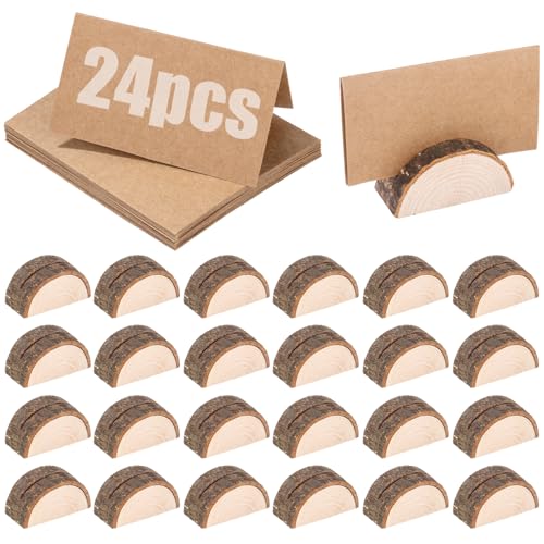 Bixury 24 Stück Halbkreis Tischkartenhalter Holz Stabil Tischkartenhalter Kartenhalter Fotohalter Menükartenhalter Postkartenhalter mit 24 Kraftpapier Tischkarten für Hochzeit Geburtstag Fotos Memo Bixury 24 Stück Halbkreis Tischkartenhalter Holz Stabil Tischkartenhalter Kartenhalter Fotohalter Menükartenhalter Postkartenhalter mit 24 Kraftpapier Tischkarten für Hochzeit Geburtstag Fotos Memo von Bixury