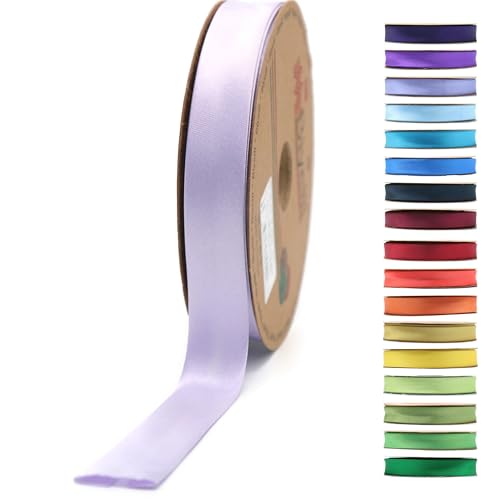 Faltbares Satin-Schrägband, 99+ Farben, 1,9 cm breit, 22,7 m lang, gefaltetes Satinband, Stoffpaspelband, Schrägband zum Nähen, Kleidung, DIY (09. Amethyst) BYS09 von Biyelli