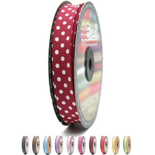 Schrägband aus Baumwolle, 20 mm breit, 22,7 m lang, einfach gefaltet, Baumwolle, zum Nähen von Kleidung, DIY, Burgunderrot, A11 Schrägband aus Baumwolle, 20 mm breit, 22,7 m lang, einfach gefaltet, Baumwolle, zum Nähen von Kleidung, DIY, Burgunderrot, A11 von Biyelli