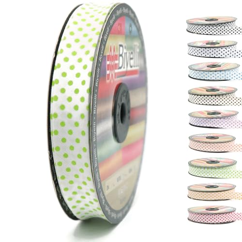 Schrägband aus Baumwolle, 20 mm breit, gepunktet, einfach gefaltet, Baumwolle, zum Nähen von Kleidung, DIY, Grün, B5 Schrägband aus Baumwolle, 20 mm breit, gepunktet, einfach gefaltet, Baumwolle, zum Nähen von Kleidung, DIY, Grün, B5 von Biyelli