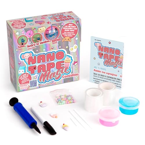 Bizak Nano-Art-Mahlzeiten, Nano-Tape für Mahlzeiten, Mittelpackung, 2 Rollen Klebeband, Zubehör und Marker, (64484116) von Bizak
