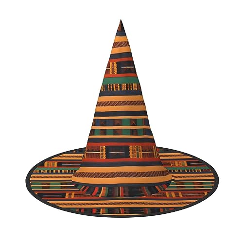 Bkdogkt Afrikanischer Webdruck für Erwachsene, Hexenhut, Karneval, Halloween, Party, Maskerade, Cosplay, Urlaubsdekoration Bkdogkt Afrikanischer Webdruck für Erwachsene, Hexenhut, Karneval, Halloween, Party, Maskerade, Cosplay, Urlaubsdekoration von Bkdogkt