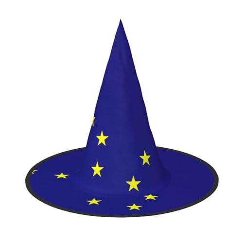 Bkdogkt Alaska Staatsflagge, Druck für Erwachsene, Hexenhut, Karneval, Halloween, Party, Maskerade, Cosplay, Urlaubsdekoration von Bkdogkt
